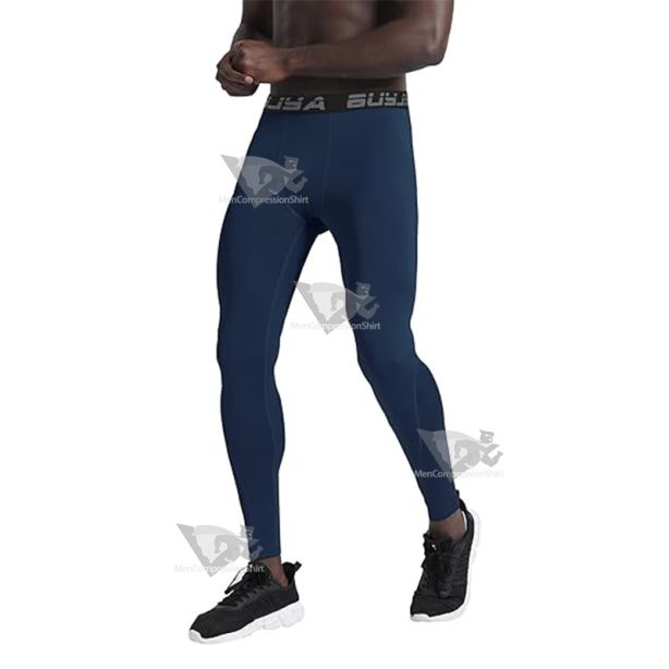 Mens Blue Compression Pants